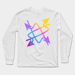 colorful abstract arrow illustration Long Sleeve T-Shirt